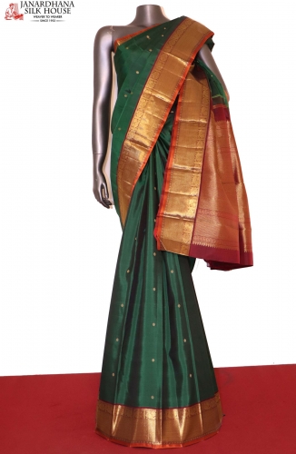 Traditional Contrast Wedding Kanjeevaram Silk Saree